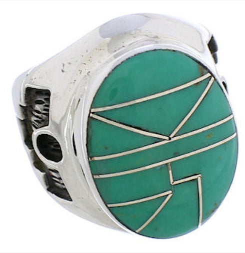 Sterling Silver Jewelry Turquoise Southwest Ring Size 5-3/4 TX38647